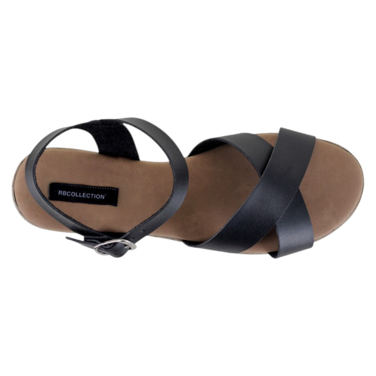 Foto 3 | Sandalias Con Plataforma Exterior Piel Vegana Color Negro Para Mujer De Rbcollection