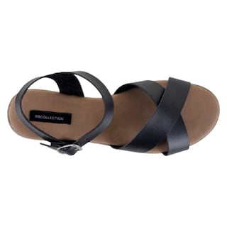 Foto 3 | Sandalias Con Plataforma Exterior Piel Vegana Color Negro Para Mujer De Rbcollection