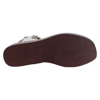 Foto 4 | Sandalias Con Plataforma Exterior Piel Vegana Color Blanco Para Mujer De Rbcollection