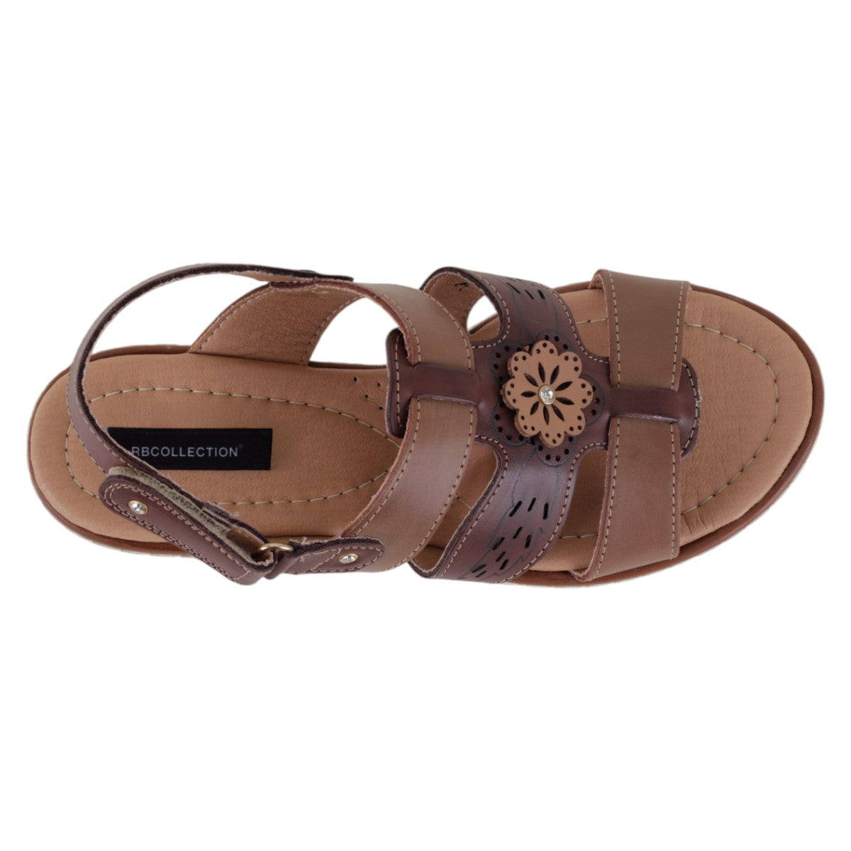 Foto 4 pulgar | Sandalias Con Plataforma Exterior Piel Vegana Color Café Para Mujer De Rbcollection