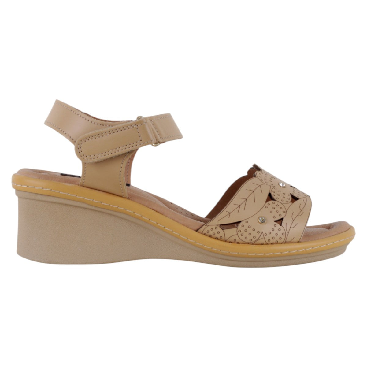 Foto 2 | Sandalias Con Plataforma Exterior Piel Vegana Color Café Para Mujer De Rbcollection