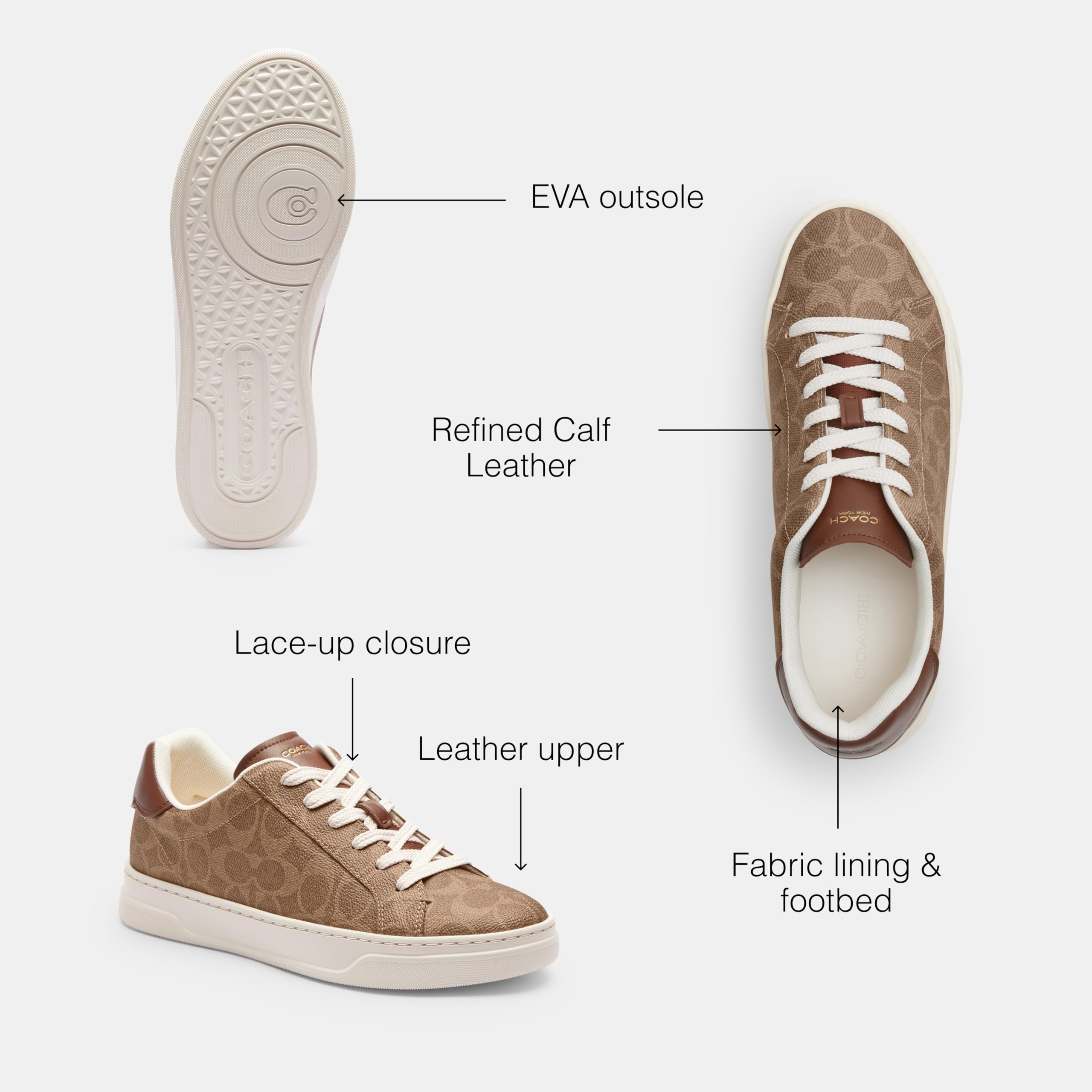 Foto 4 pulgar | Tenis Coach High Line Marrón para Mujer - Venta Internacional
