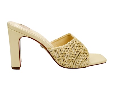 Foto 2 | Sandalia Tacón Para Mujer Lob Footwear Rafia Beige 90605050