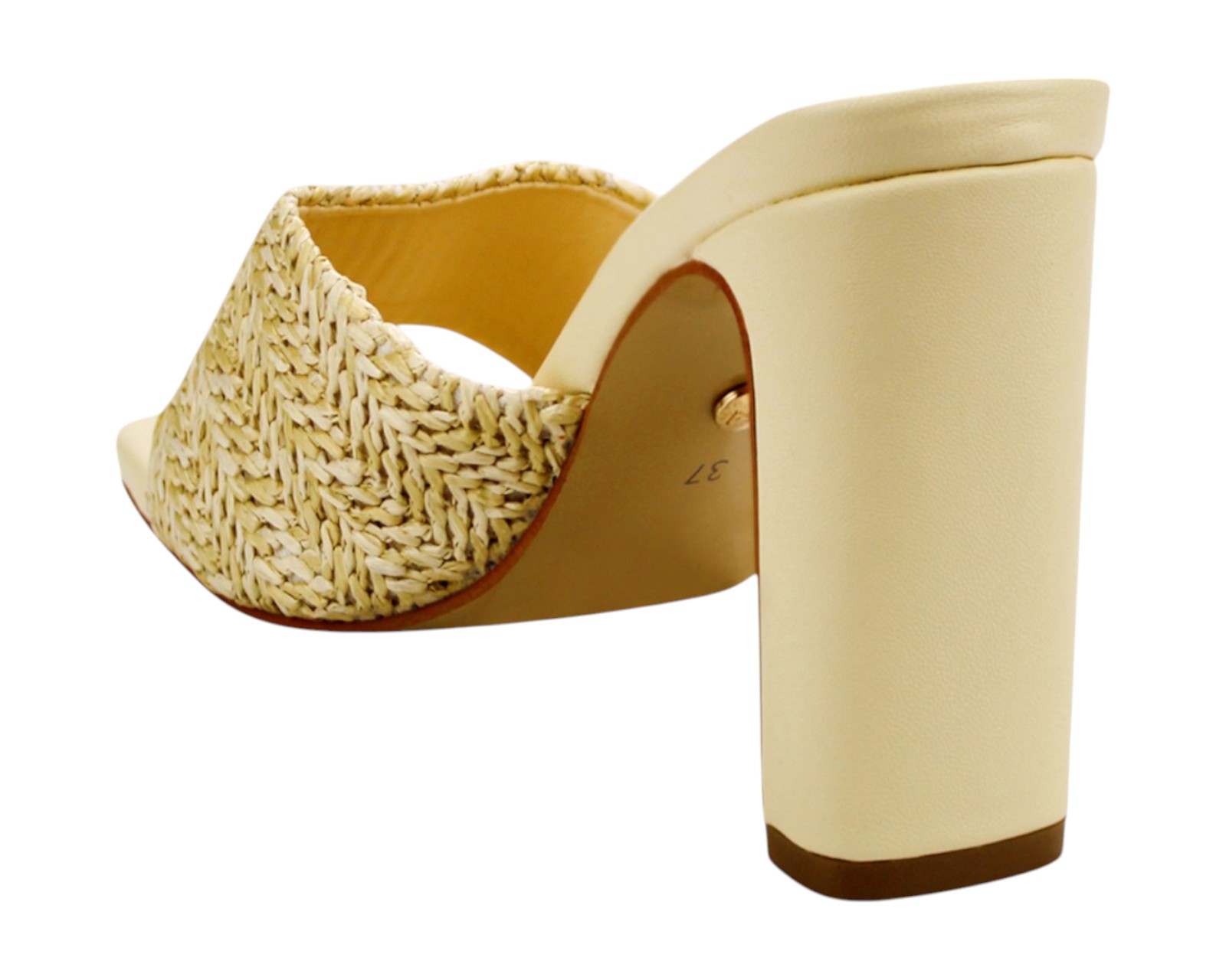Foto 5 pulgar | Sandalia Tacón Para Mujer Lob Footwear Rafia Beige 90605050