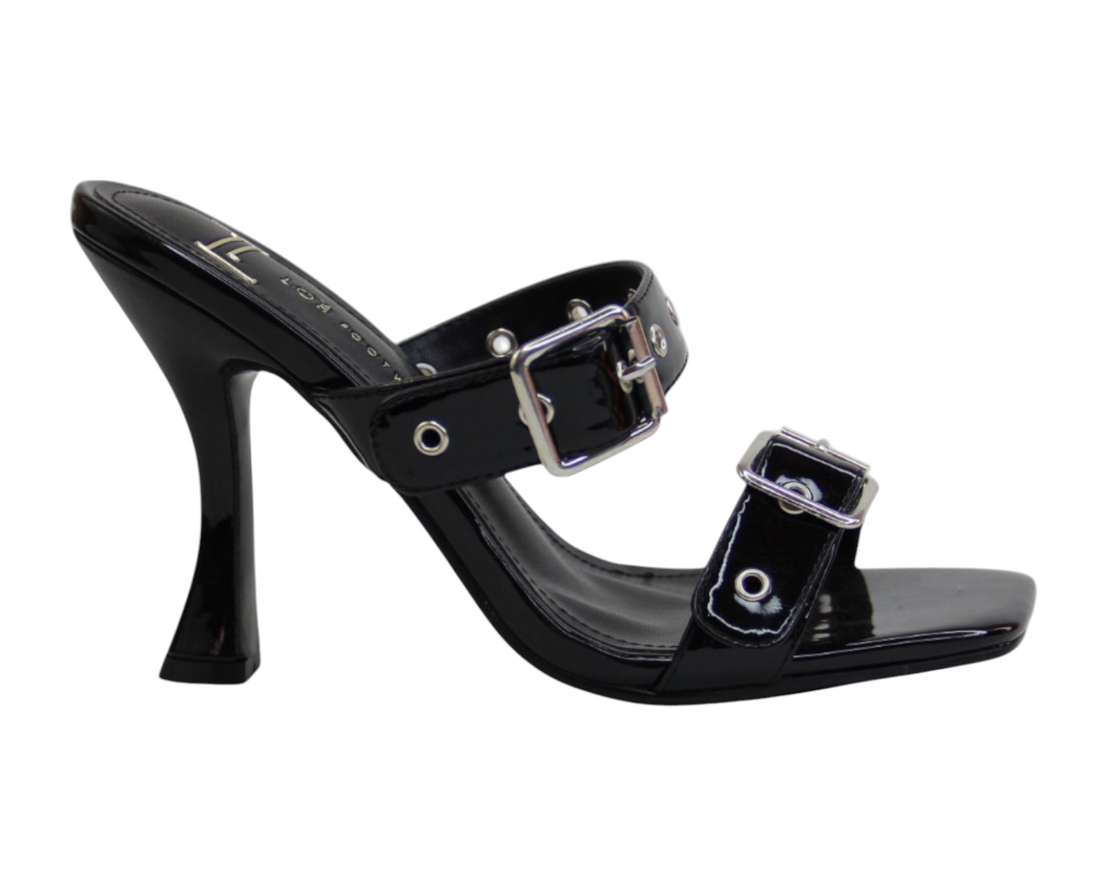 Foto 3 pulgar | Sandalia Tacón Para Mujer Lob Footwear Pu Patent Negro 92005027