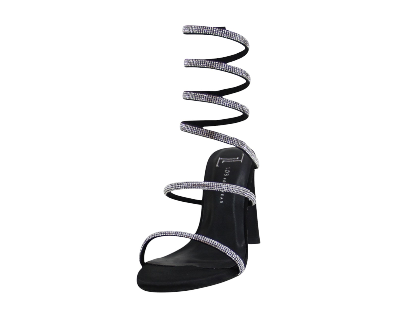 Foto 7 pulgar | Sandalia Tacón Para Mujer Lob Footwear Pu Negro 92505002