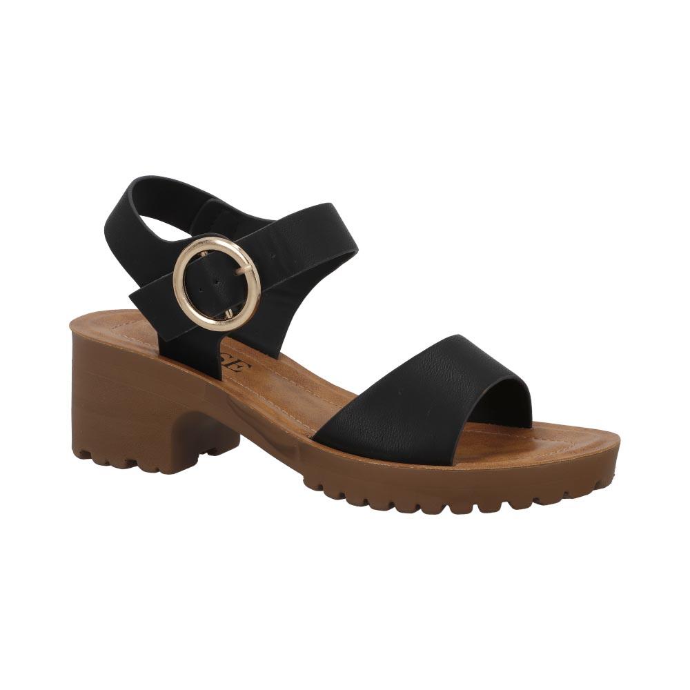 Foto 3 pulgar | Zapatilla Mujer Vosse Tacon Comodas Abiertas Calor Negro