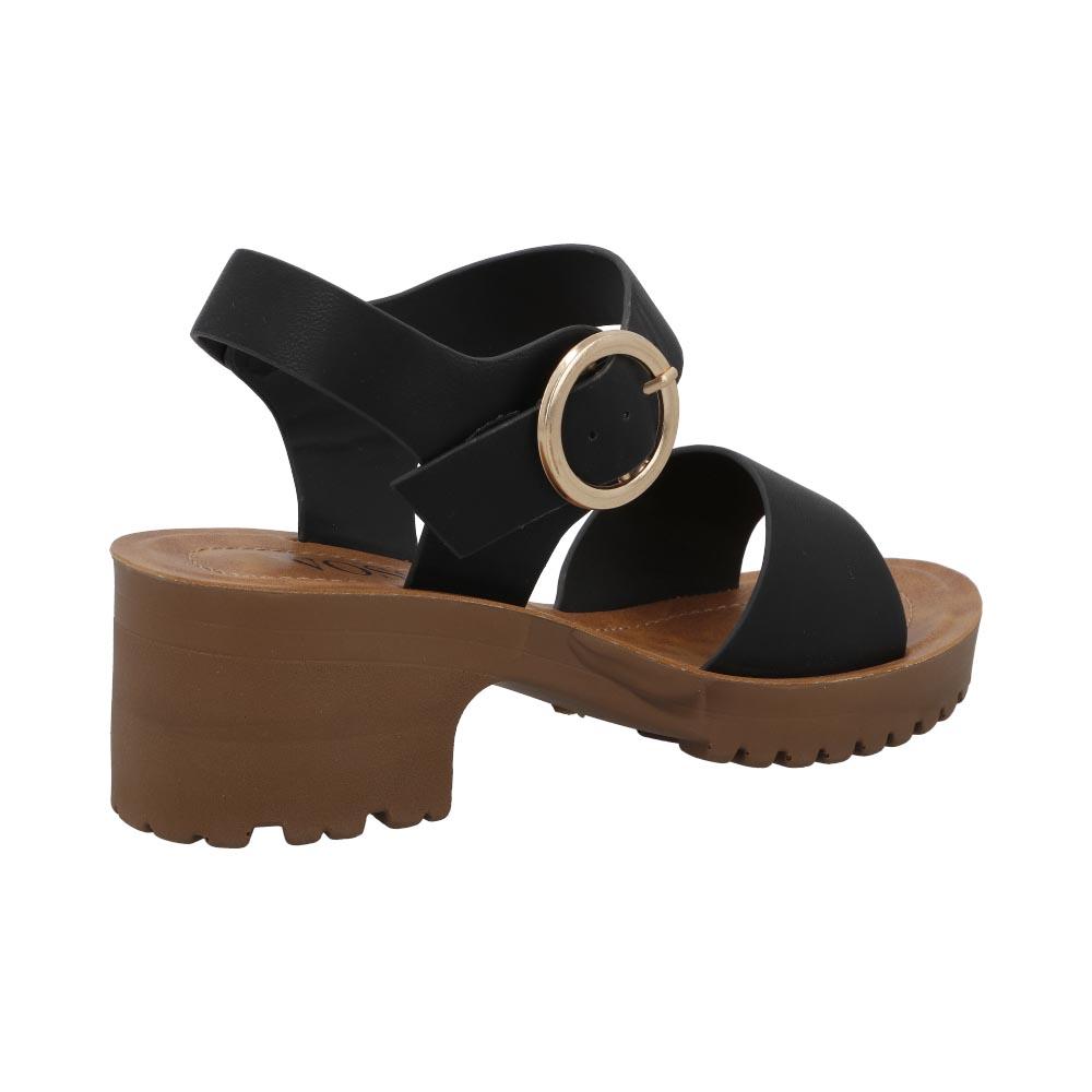 Foto 4 pulgar | Zapatilla Mujer Vosse Tacon Comodas Abiertas Calor Negro