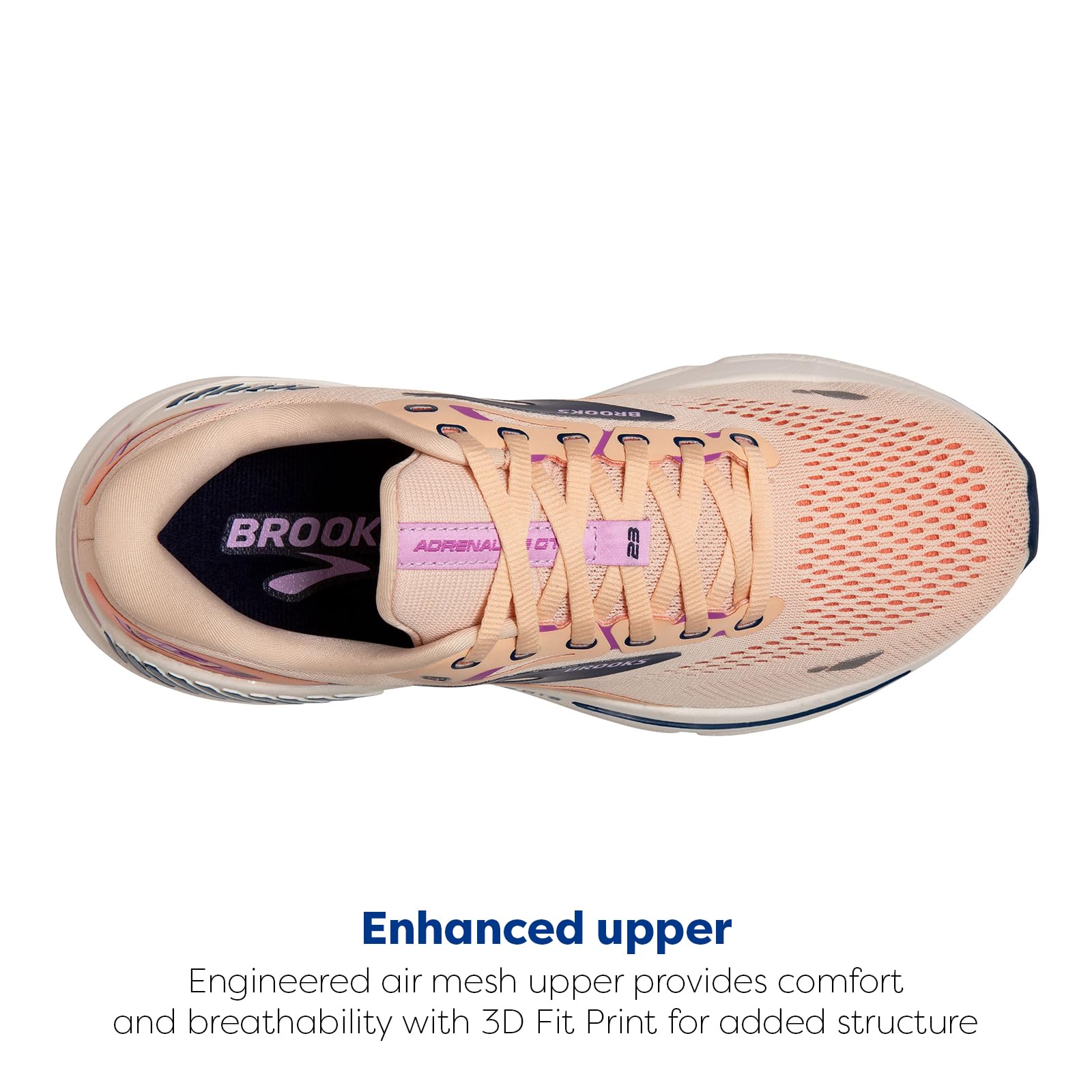 Foto 5 pulgar | Zapatillas Para Correr Brooks Adrenaline Gts 23 Para Mujer, Color Azul Albaricoque 8.5 - Venta Internacional.