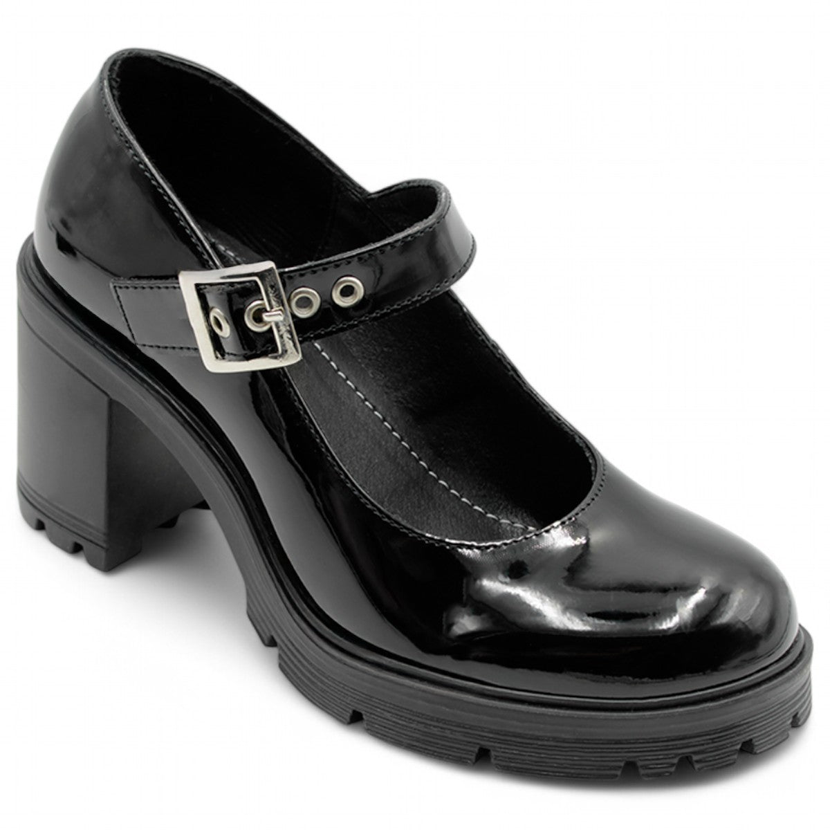 Foto 3 pulgar | Zapatillas Exterior Charol Color Negro Para Mujer De Rbcollection