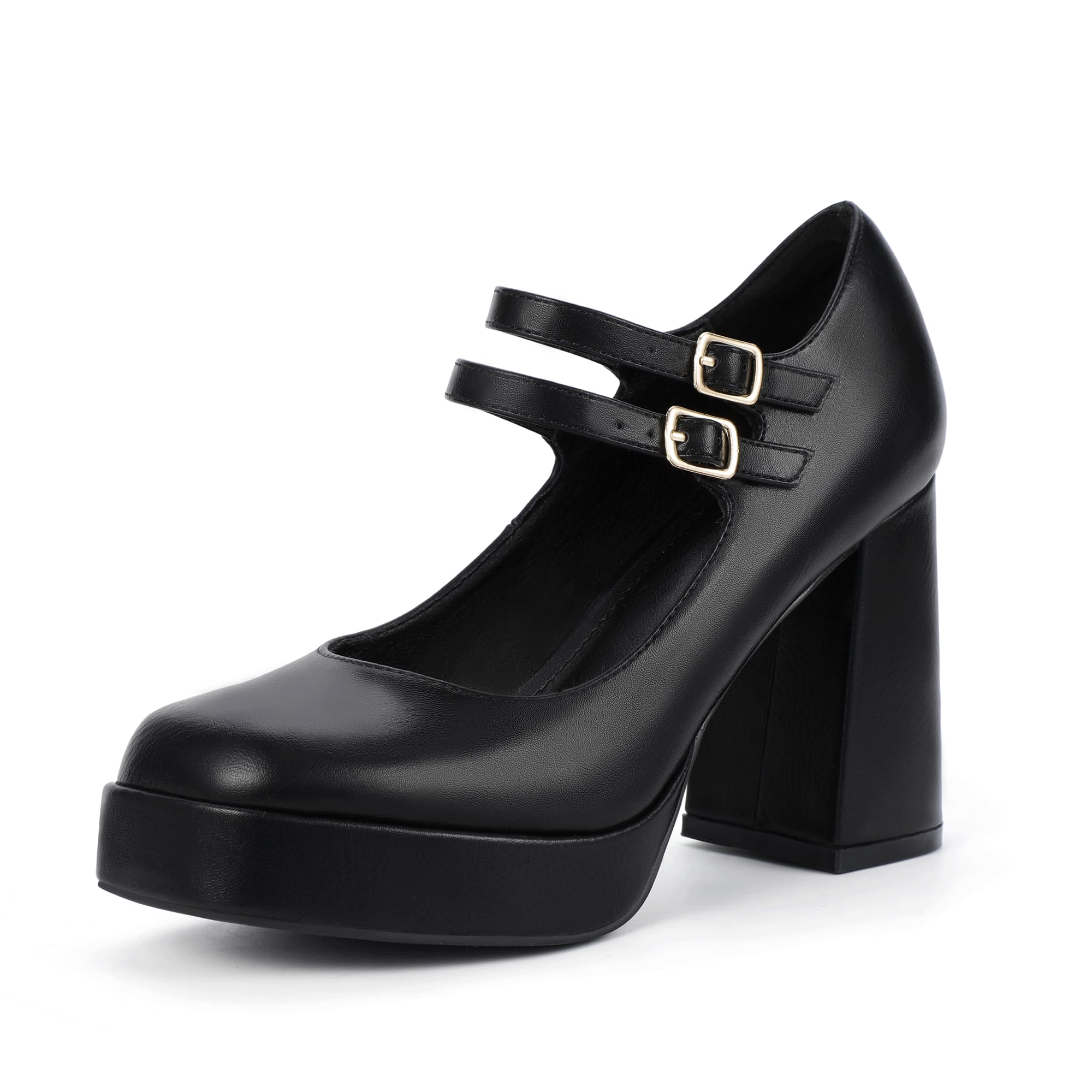 Foto 2 pulgar | Zapatos Idifu Mary Janes Platform Chunky Tacones Altos Para Mujer - Venta Internacional.