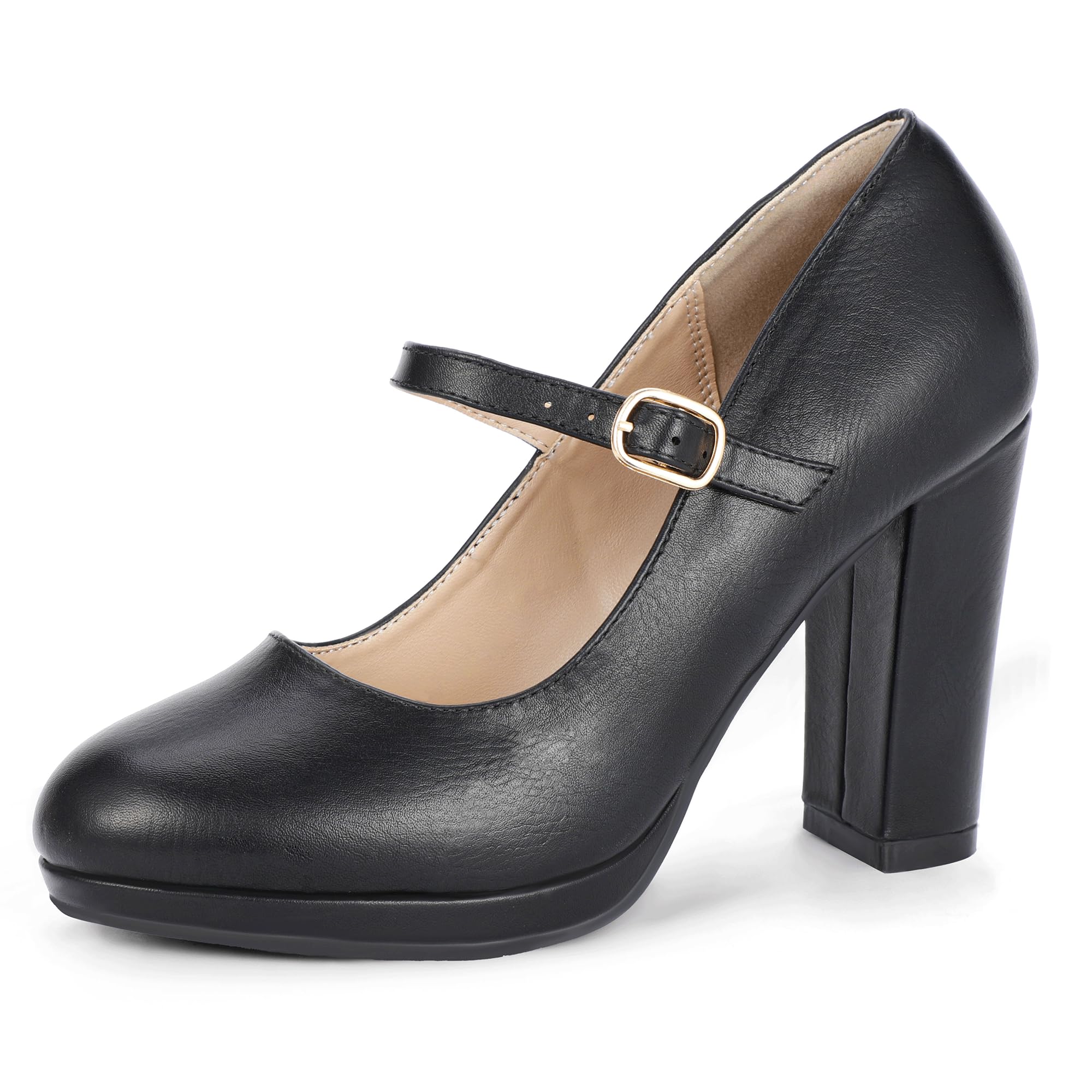 Foto 2 pulgar | Zapatos Idifu Mary Jane De Tacón Negro Para Mujer Talla 5.5 - Venta Internacional.