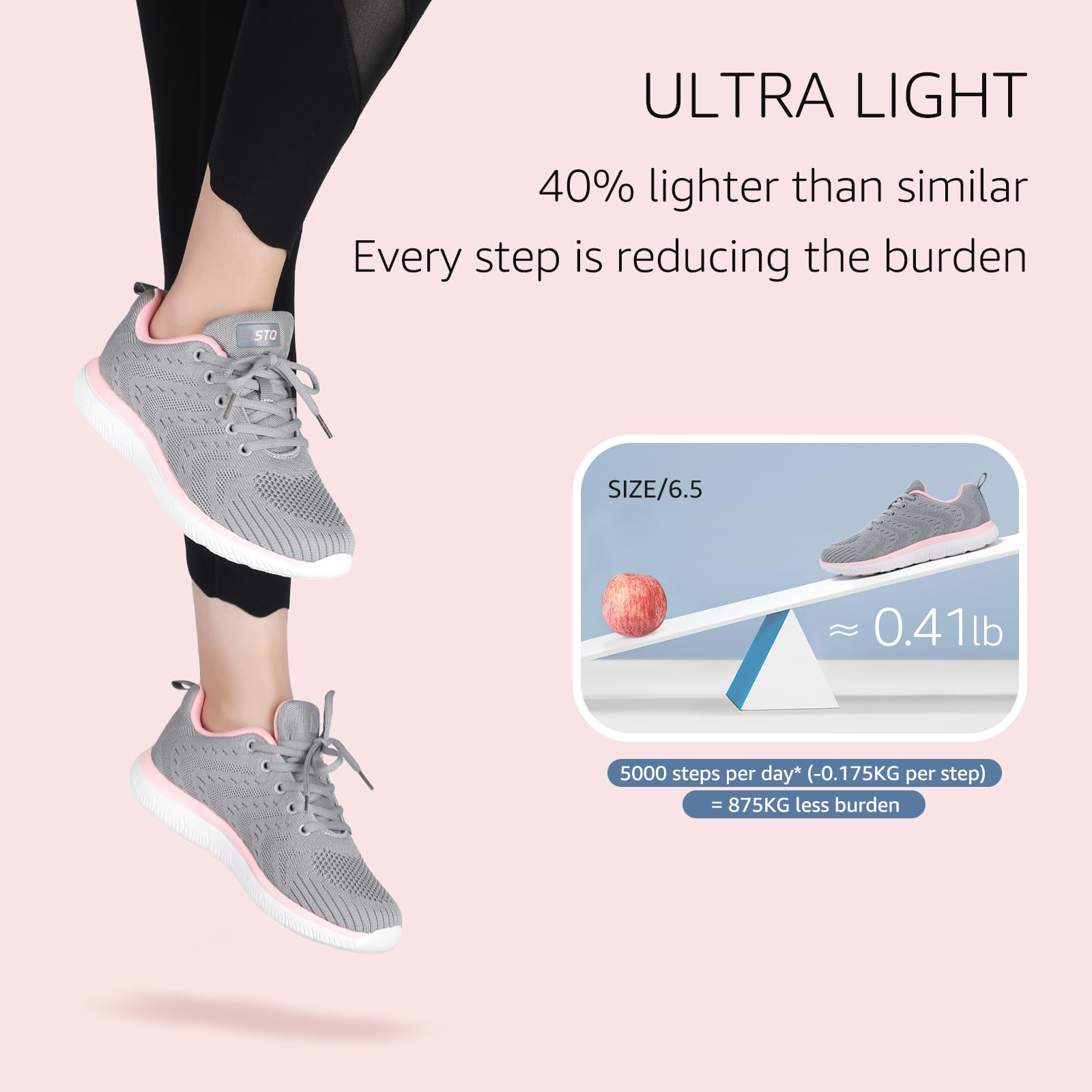Foto 5 pulgar | Zapatos Para Caminar Stq Ultraligeros Y Transpirables Para Mujer - Venta Internacional.