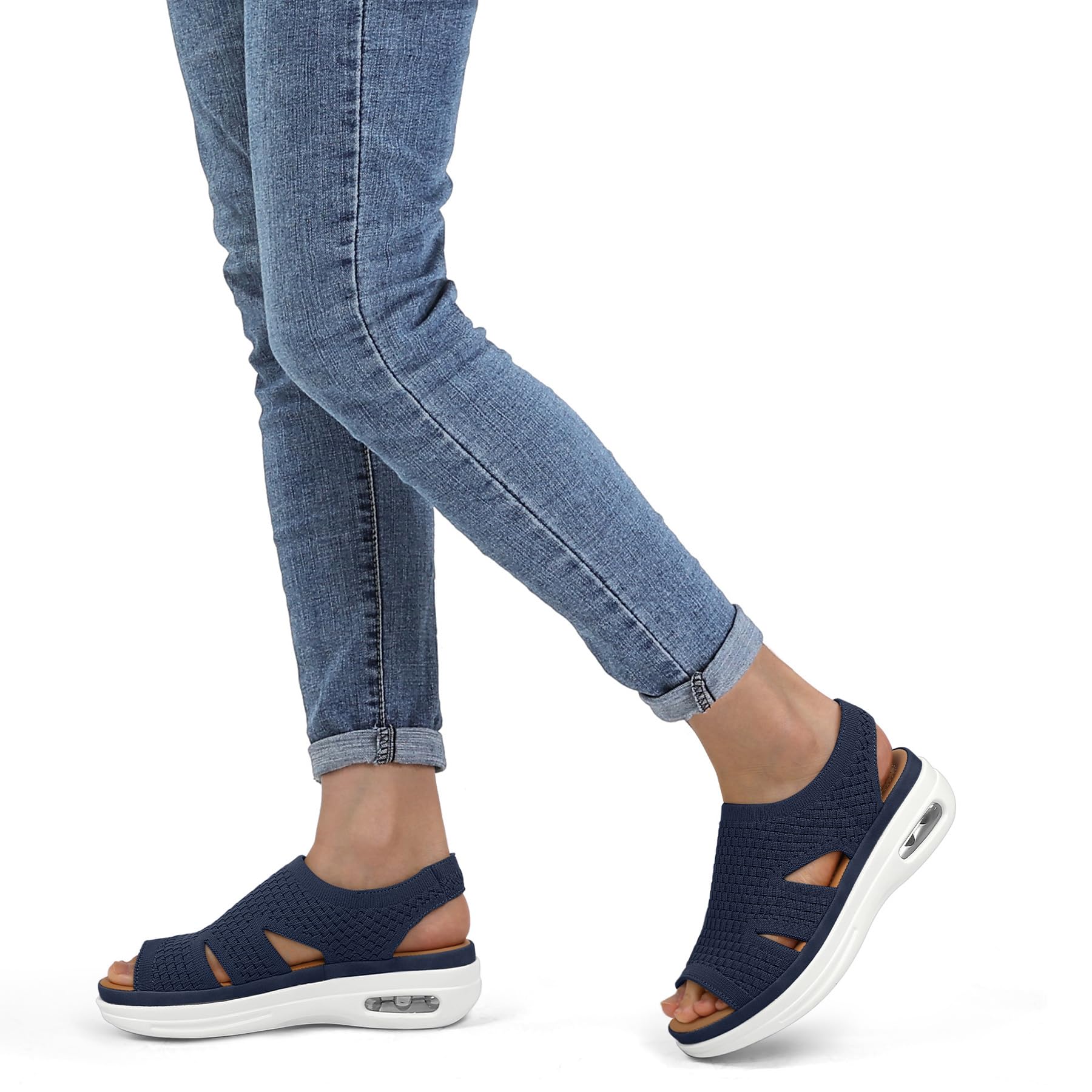 Foto 6 pulgar | Sandalias De Senderismo Mysoft Para Mujer, Sin Cordones, Con Plataforma Con Cojín Inflable - Venta Internacional.