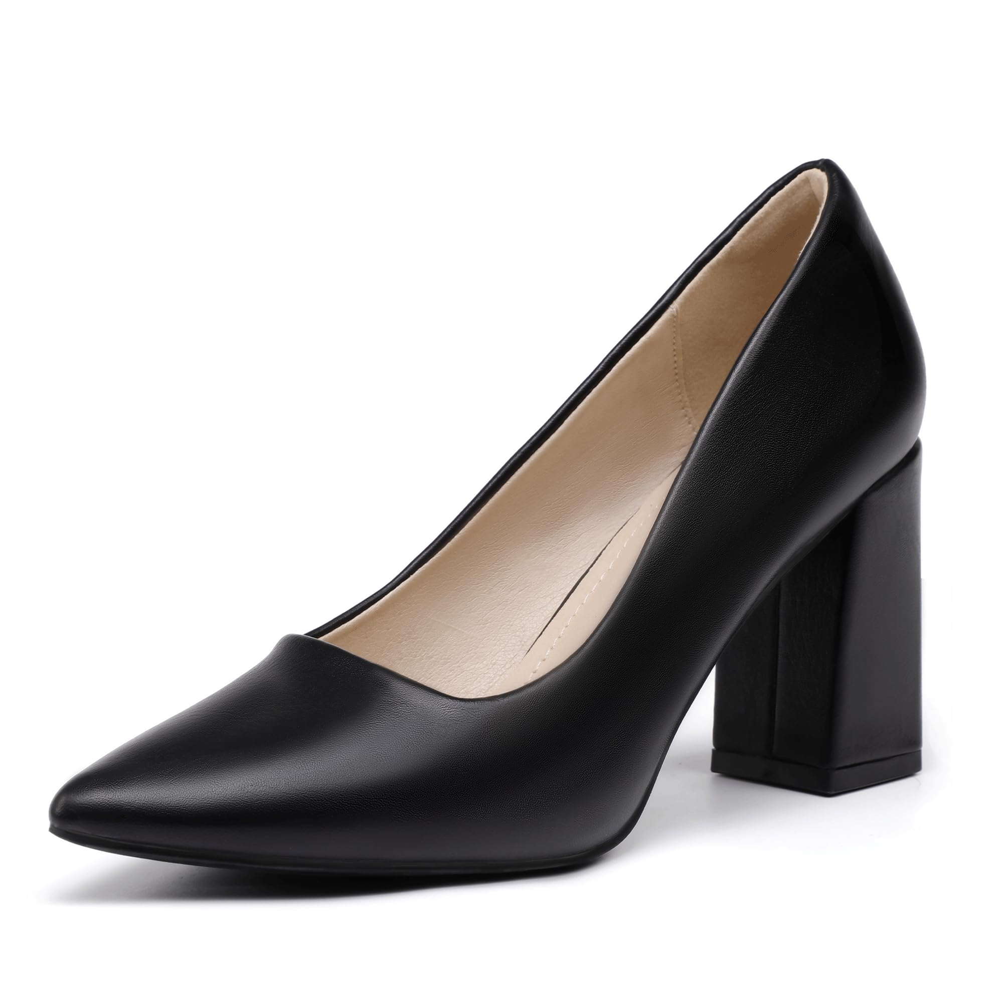 Foto 2 pulgar | Tacones Idifu In3 Negros Con Punta Cerrada Para Mujer, Tacones De 8 Cm - Venta Internacional.