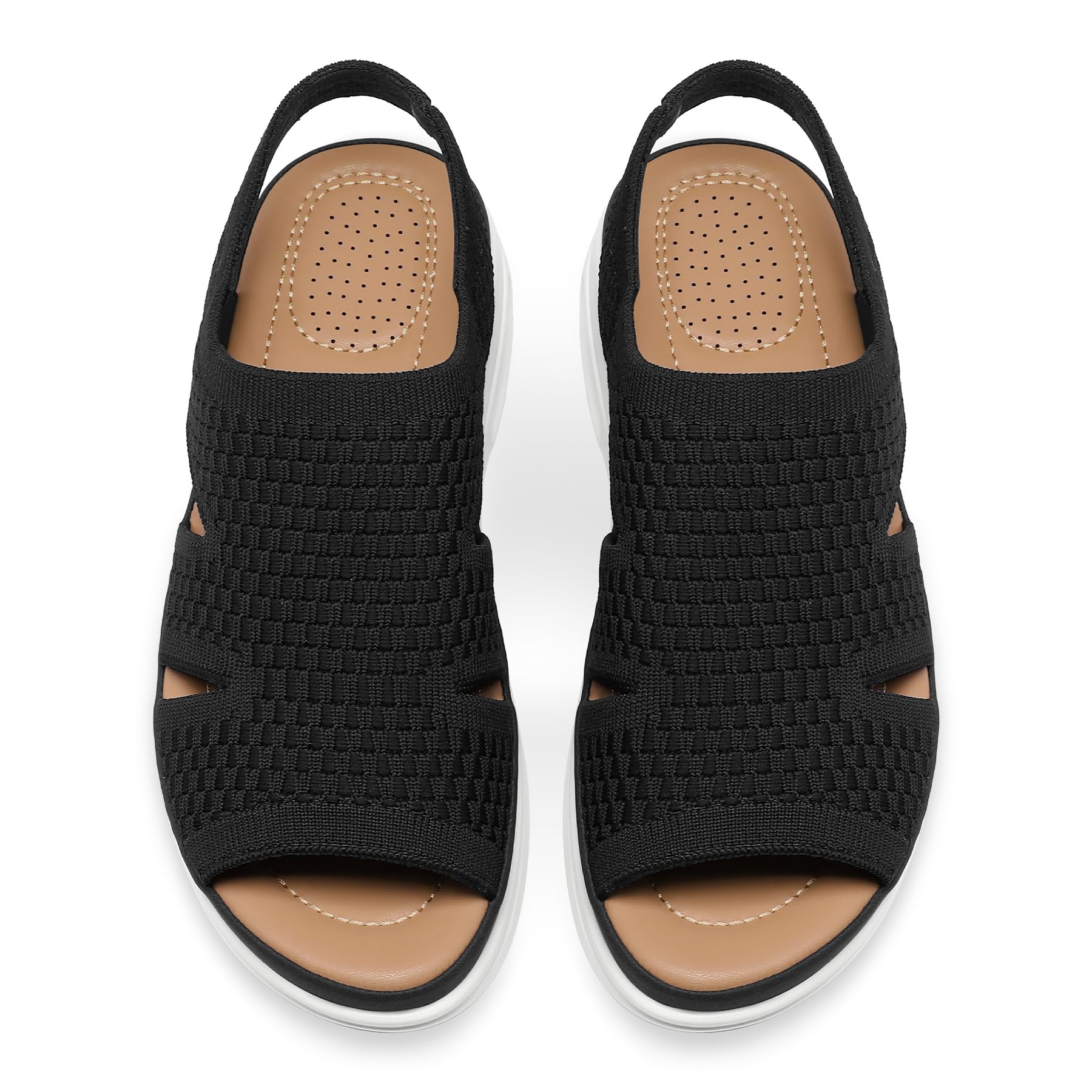 Foto 4 pulgar | Sandalias De Senderismo Mysoft Para Mujer, Sin Cordones, Con Plataforma Con Cojín Inflable - Venta Internacional.