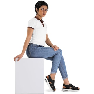 Foto 6 | Sandalias De Senderismo Mysoft Para Mujer, Sin Cordones, Con Plataforma Con Cojín Inflable - Venta Internacional.