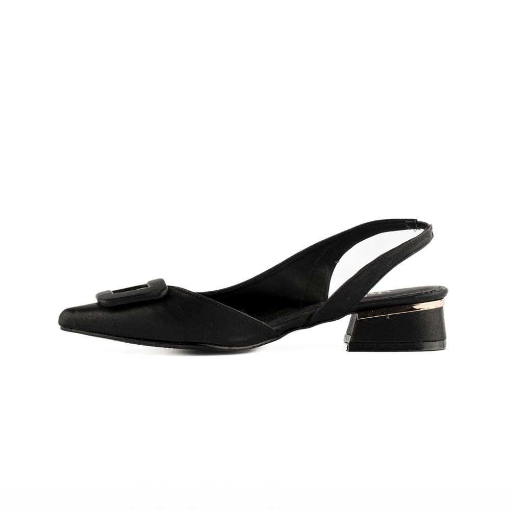 Zapatilla Mule Puntal Casual 4cm Para Mujer Walki Sujey Negro