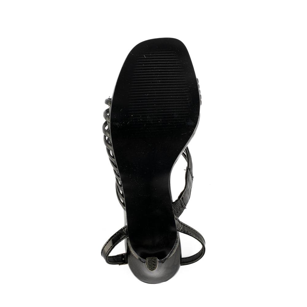 Foto 3 pulgar | Sandalia Tacón 10cm Multi Tiritas Elegante De Mujer Walki Sasha Negro