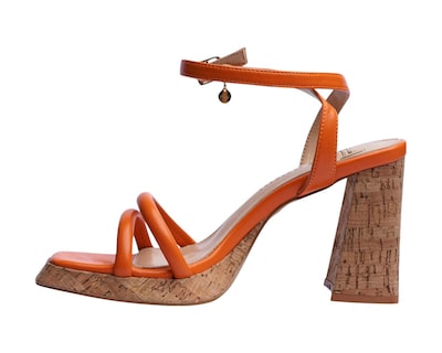Foto 5 | Sandalia Tacón Para Mujer Lob Footwear Pu Naranja 92505200