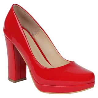 Foto 1 | Zapatillas Exterior Charol Color Rojo Para Mujer De Rbcollection