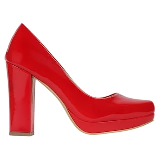 Foto 2 | Zapatillas Exterior Charol Color Rojo Para Mujer De Rbcollection