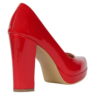 Foto 3 | Zapatillas Exterior Charol Color Rojo Para Mujer De Rbcollection