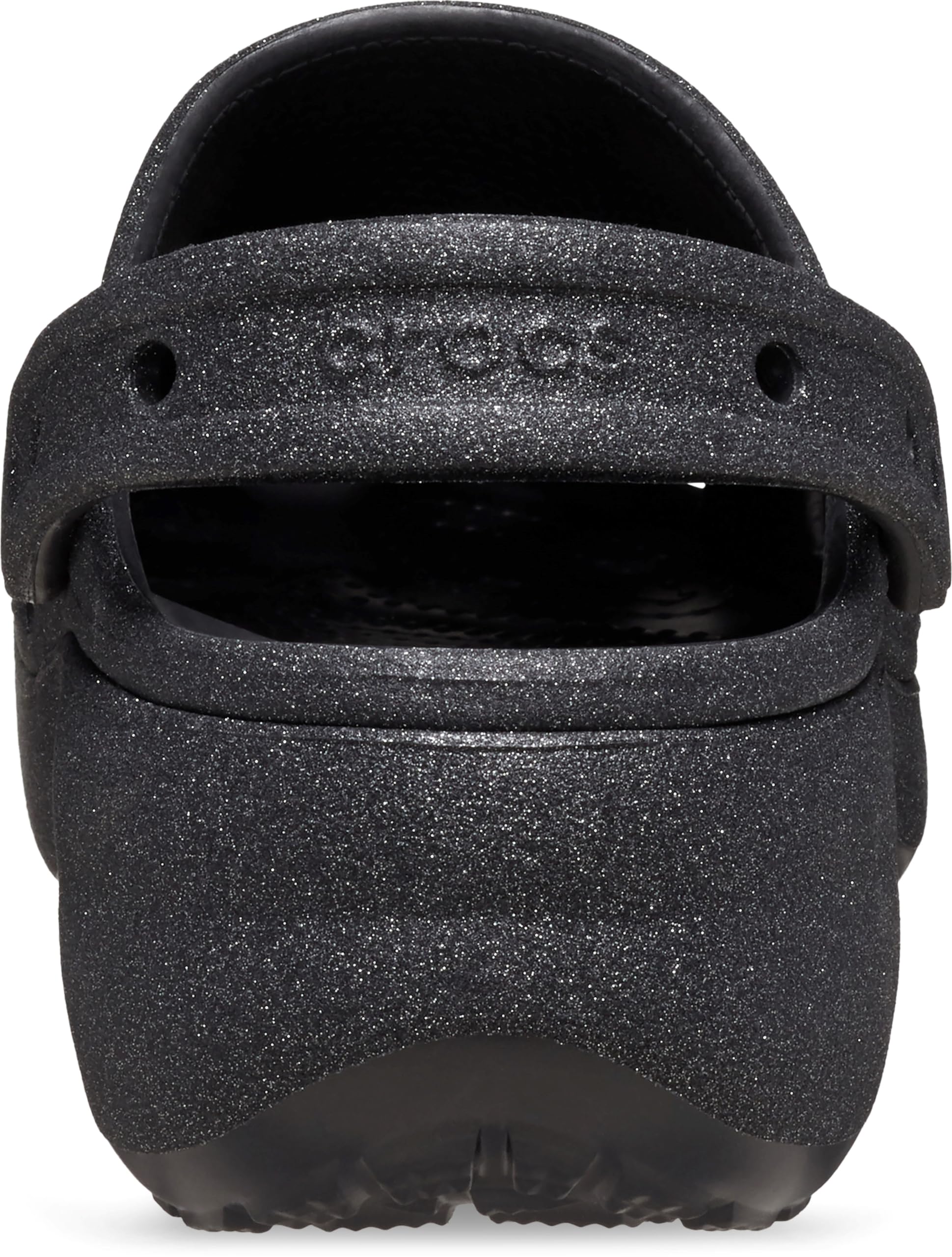 Foto 3 pulgar | Zueco Crocs Classic Platform Glitter Negro Para Mujer - Venta Internacional.