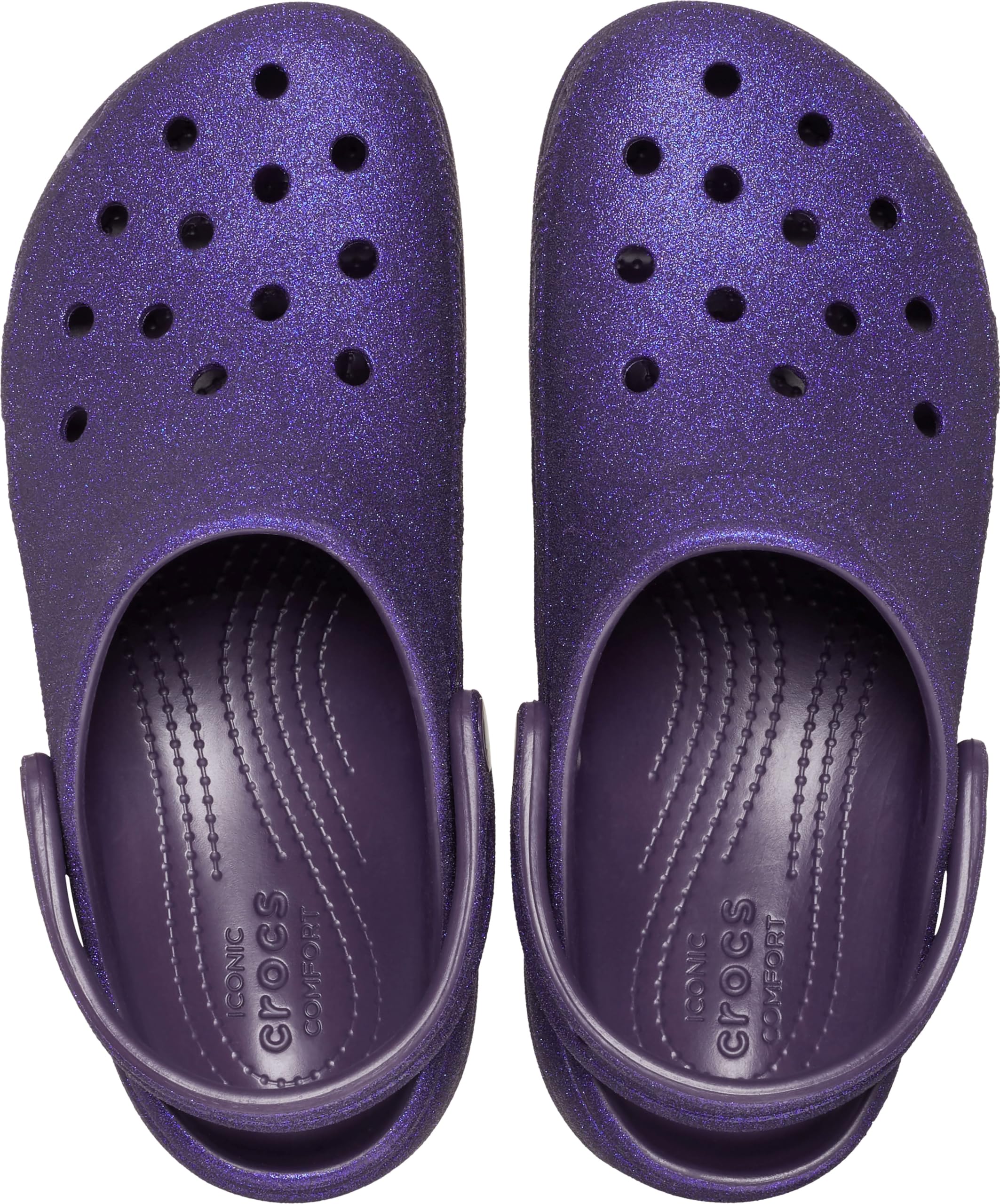 Foto 4 pulgar | Clog Crocs Classic Platform Glitter Para Mujer, Color Iris Oscuro - Venta Internacional.