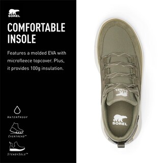 Foto 4 | Sneaker Sorel Out N About Lv Low Waterproof Para Mujer, Color Verde Piedra - Venta Internacional.