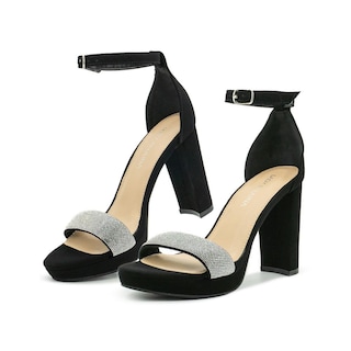 Foto 1 | Zapatilla De Graduación Pulsera Elegante Formal Brillos Negro