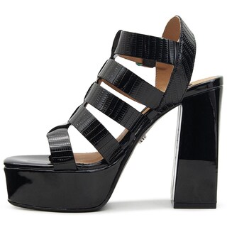 Foto 4 | Zapatilla Salamandra Para Dama Charol Negro Elegancia 22-27 Negro