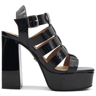 Foto 5 | Zapatilla Salamandra Para Dama Charol Negro Elegancia 22-27 Negro