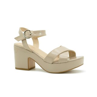 Foto 4 | Zapatilla Para Mujer Fiesta Oficina Formal Color Charol Clay Beige