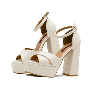 Foto 1 | Zapatilla Tacón Para Mujer Graduación Formales Color Blanco Blanco