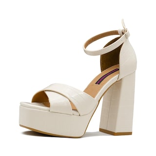 Foto 3 | Zapatilla Tacón Para Mujer Graduación Formales Color Blanco Blanco
