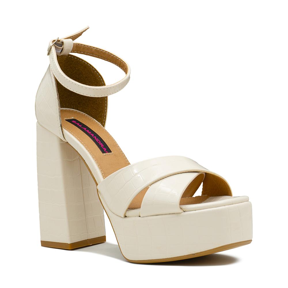 Foto 5 pulgar | Zapatilla Tacón Para Mujer Graduación Formales Color Blanco Blanco
