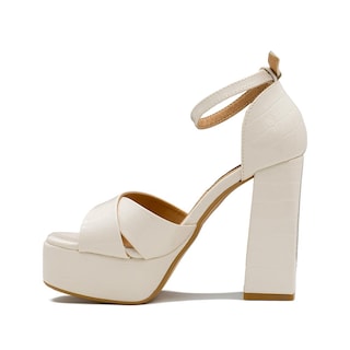 Foto 5 | Zapatilla Tacón Para Mujer Graduación Formales Color Blanco Blanco