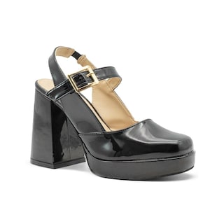 Foto 4 | Zapatilla Para Mujer Elegante Graduación Vestir Charol Negro Negro