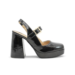 Foto 6 | Zapatilla Para Mujer Elegante Graduación Vestir Charol Negro Negro