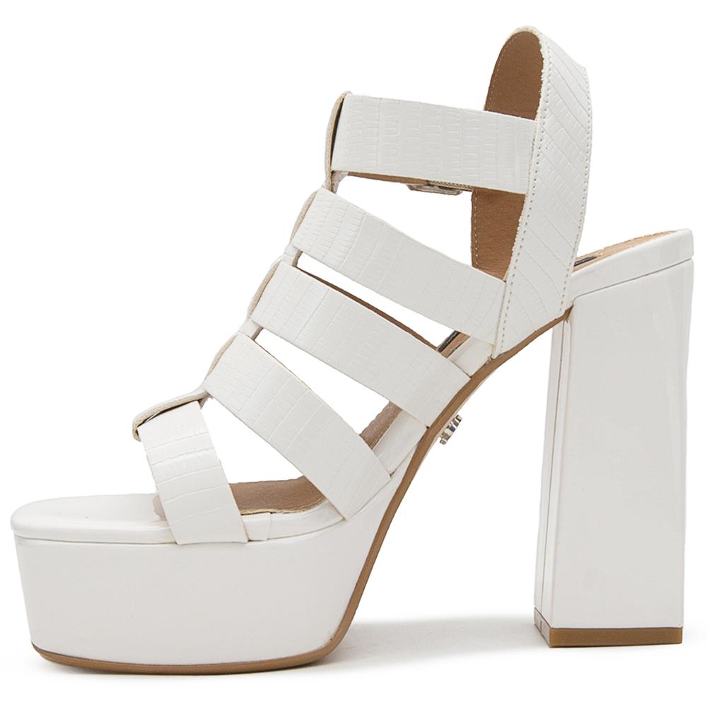 Foto 5 pulgar | Elegantes Zapatillas Salamandra Para Dama En Charol Latte Beige