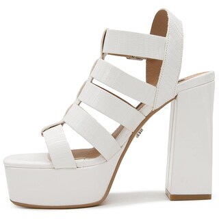 Foto 4 | Elegantes Zapatillas Salamandra Para Dama En Charol Latte Beige