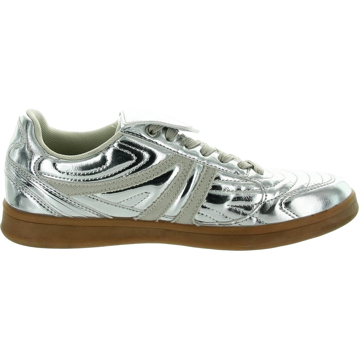 Foto 2 | Zapatilla Steve Madden Madrid Para Mujer Plateada Con Tacón De 2,54 Cm 10us - Venta Internacional.