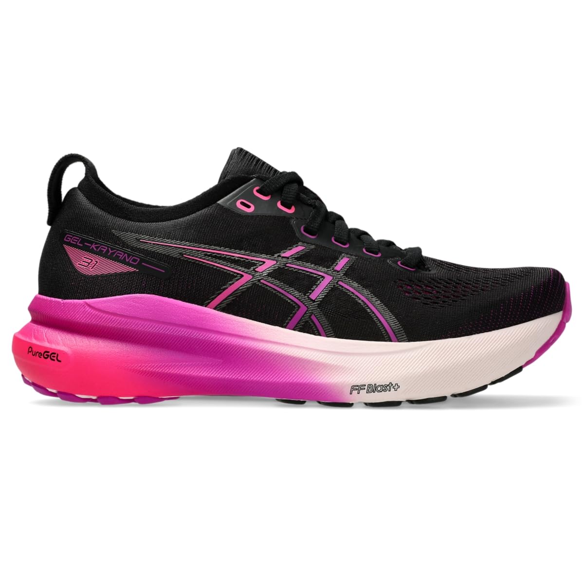 Zapatillas Para Correr Asics Gel-kayano 31 Para Mujer, Negro/negrita, Magenta - Venta Internacional.