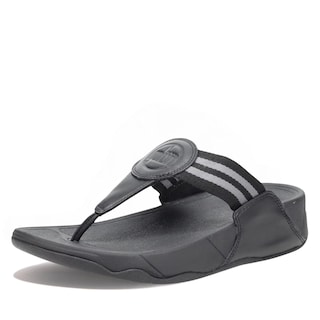 Foto 1 | Sandalia Fitflop Walkstar Con Cuña Para Mujer, Color Negro, Talla 7 De Ancho - Venta Internacional.