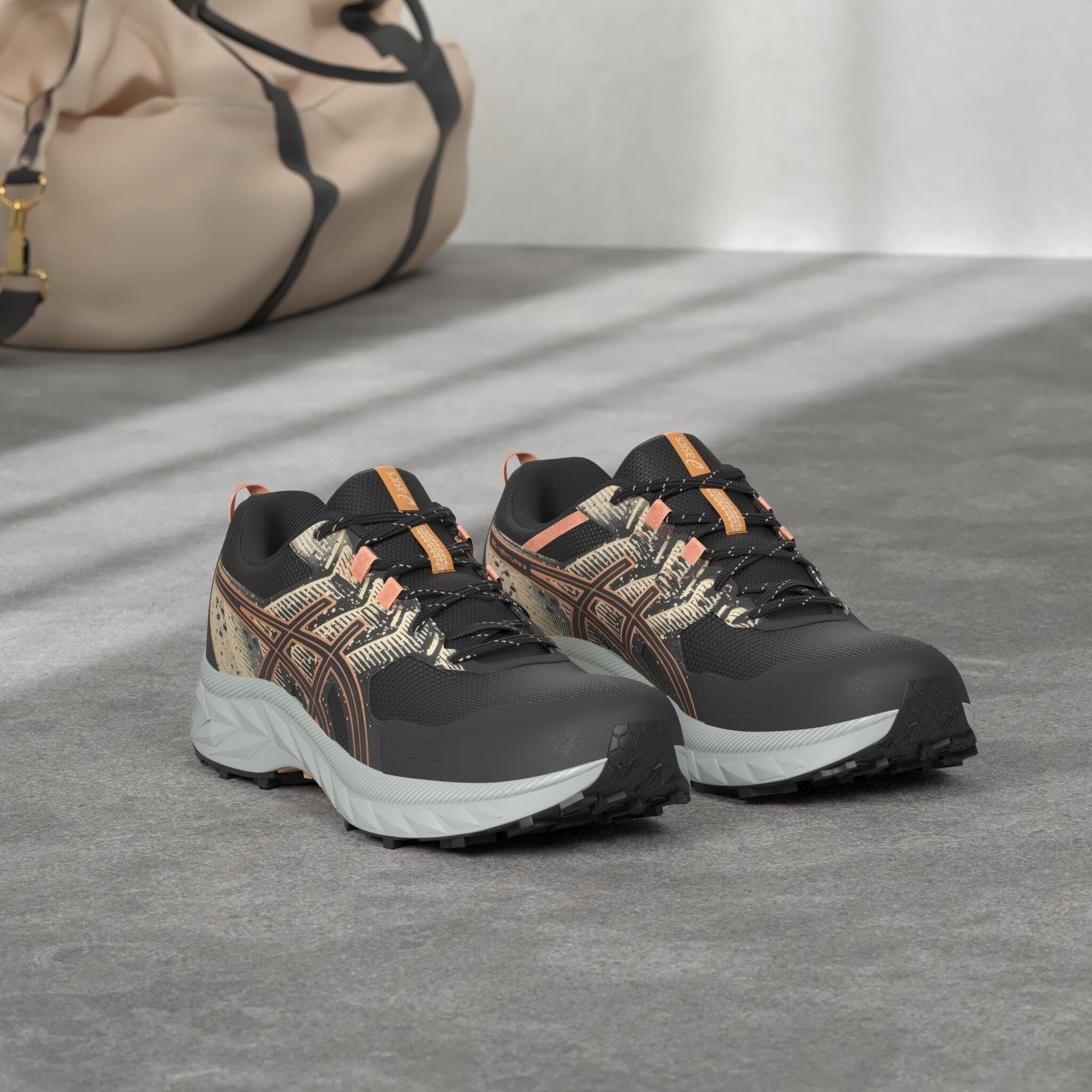 Foto 2 | Zapatillas De Correr Asics Gel-venture 9 Para Mujer Negro/terracota - Venta Internacional.