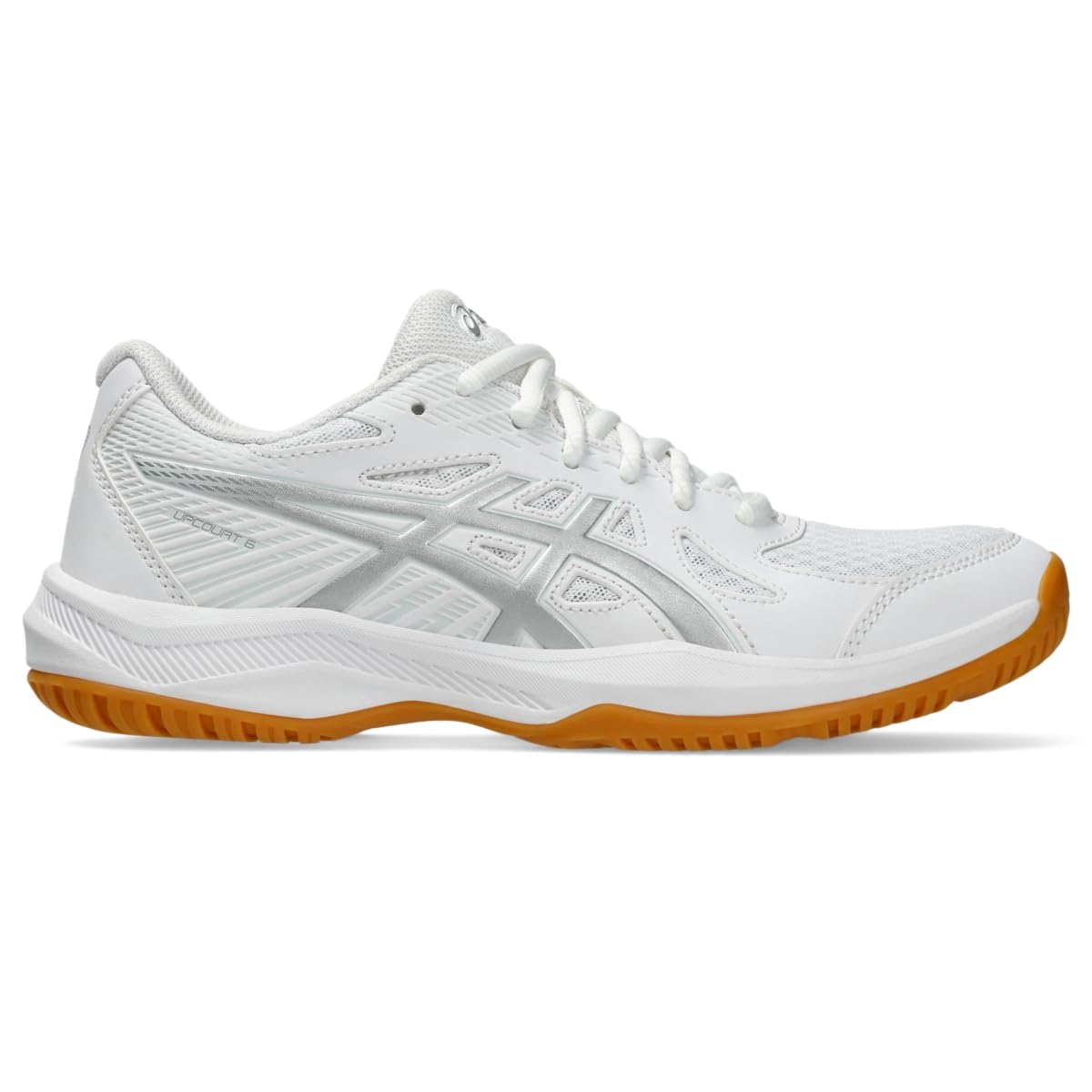 Foto 2 pulgar | Zapatillas De Voleibol Asics Upcourt 6 Para Mujer, Talla 7, Blanco/plateado - Venta Internacional.