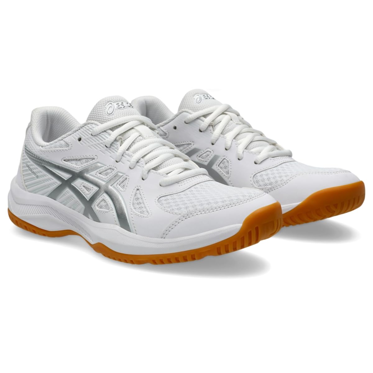 Foto 3 pulgar | Zapatillas De Voleibol Asics Upcourt 6 Para Mujer, Talla 7, Blanco/plateado - Venta Internacional.