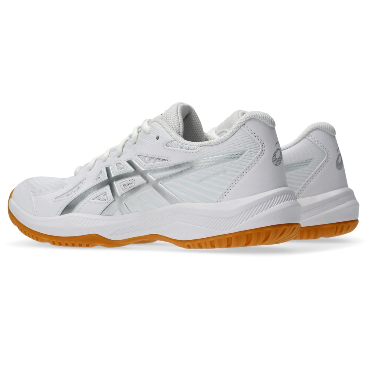 Foto 3 | Zapatillas De Voleibol Asics Upcourt 6 Para Mujer, Talla 7, Blanco/plateado - Venta Internacional.
