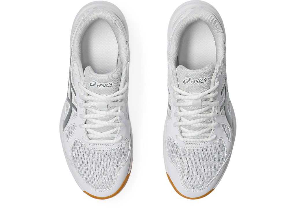 Foto 6 | Zapatillas De Voleibol Asics Upcourt 6 Para Mujer, Talla 7, Blanco/plateado - Venta Internacional.